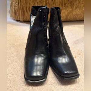Feetfirst Black Leather Ankle Boots